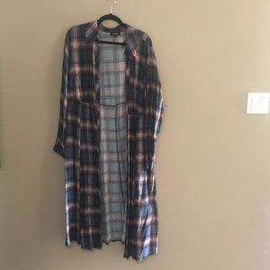 TORRID 2X PLAID DUSTER/SHIRT